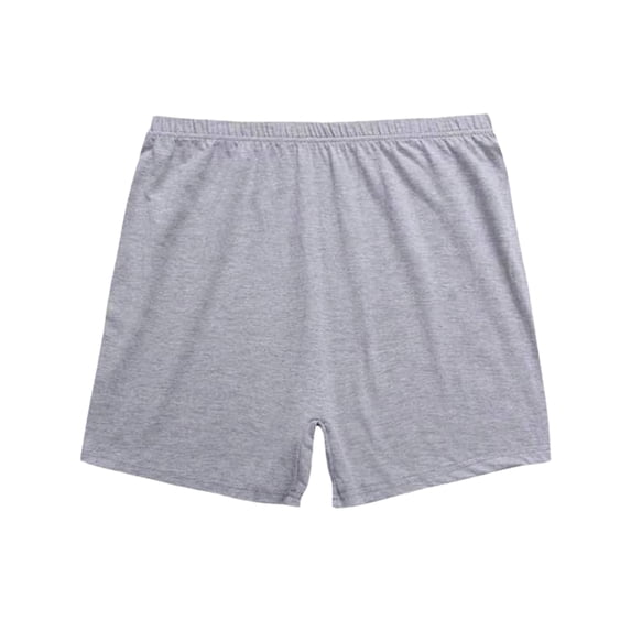 Men Underwear Mid-rise Elastic Waistband Loose Fit Shorts Briefs Breathable Middle-aged Shorts