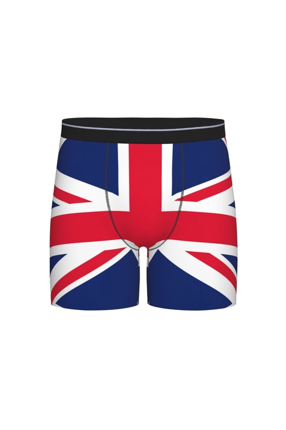 Men Union Jacks Flag Boxer Briefs Moisture Wicking Funny Boxer Shorts