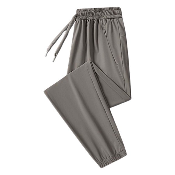 Men Unisex Stretch Quick Drying Pants - Elastic Waist Drawstring, Casual Fit, Lightweight Nylon Spandex Fabric, Machine Washable - Sizes L-XXXXXL