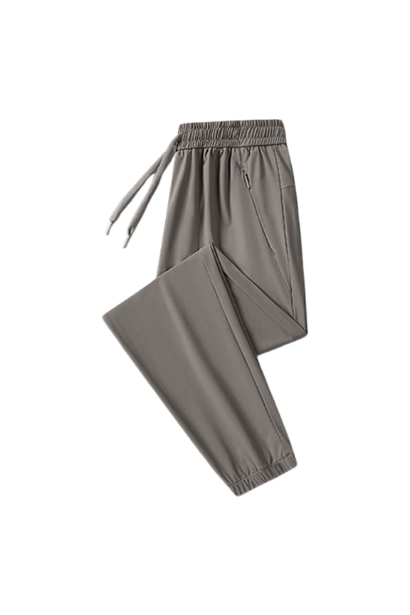 Men Unisex Stretch Quick Drying Pants - Elastic Waist Drawstring, Casual Fit, Lightweight Nylon Spandex Fabric, Machine Washable - Sizes L-XXXXXL