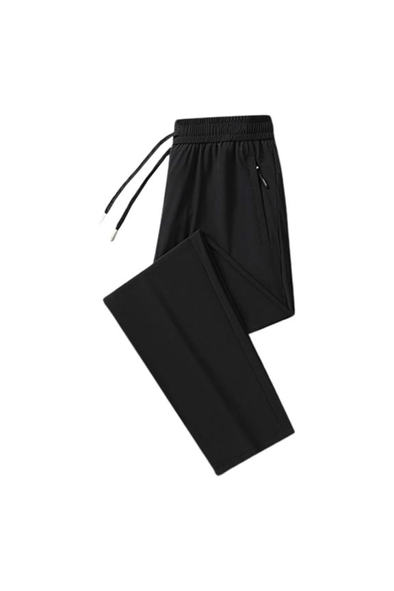 Men Unisex Stretch Quick Drying Pants - Side Hand & Button Welt Pockets, Classic Fit Chino, Slim Tapered Leg, Zipper Fly - Nylon Spandex - L-XXXXXL