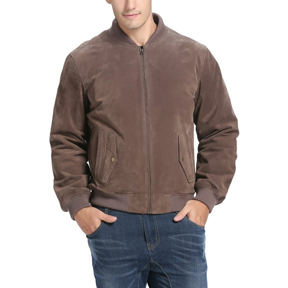 Men Urban Leather Bomber Jacket (Regular and Big & Tall)