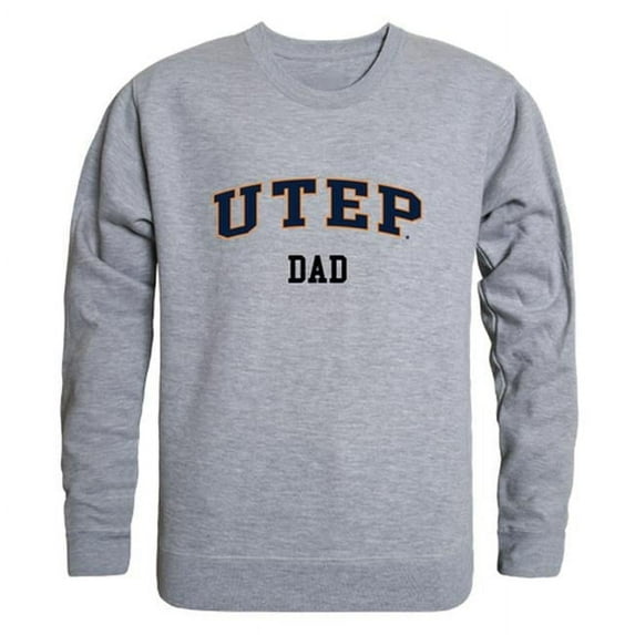 Men Utep Miners Dad Crewneck Fleece, Heather Grey - Medium