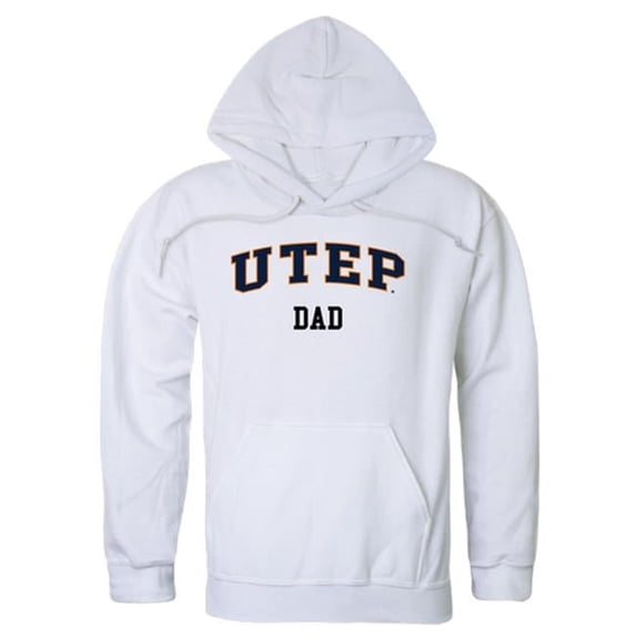 Men Utep Miners Dad Hoodie, White - Extra Large