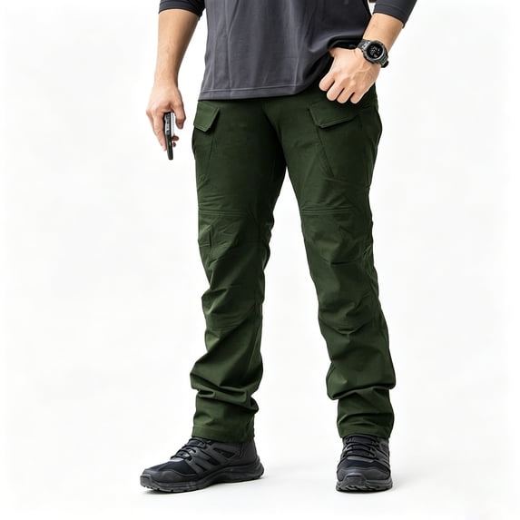 Men Utility Cargo Pants Stretch Ripstop 6 Pocket Durable Outdoor Work Pants S-XXL