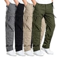 thumbnail image 1 of Men Utility Cargo Pants Stretch Ripstop UPF50+ 6 Pocket Durable Outdoor Work Pants S-XL, 1 of 10