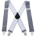thumbnail image 1 of Men Utility Suspenders Adjustable Elastic - Heavy Duty 2 Inch Wide X Shape Strong Clip Suspender, 1 of 1