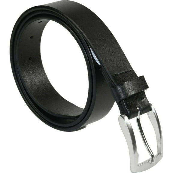 Men VALENTINI solid Leather Belt Classic Pin Buckle Big Sizes V801 black