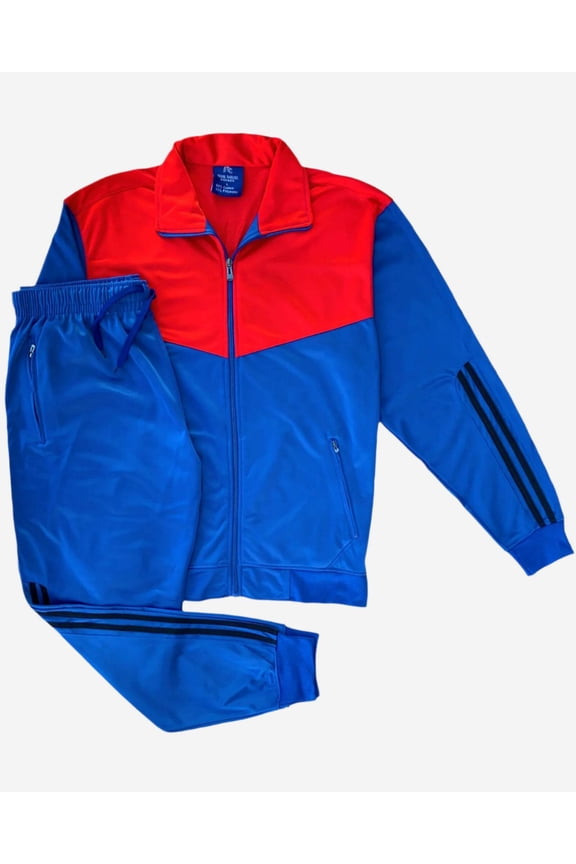 Men Velocity Tracksuit Active Jogging suit GYM Striped Jogger Top and Bottom Outfit