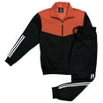 thumbnail image 1 of Men Velocity Tracksuit Active Jogging suit GYM Striped Jogger Top and Bottom Outfit, 1 of 2