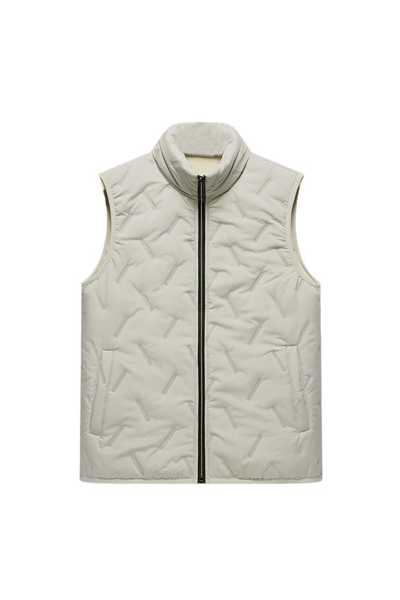 Men Vest Plus Velvet Plus Vest Casual Fashion Warm Dad Vest Back