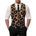 thumbnail image 1 of Men Vest Sleeveless Jacket Top Carnival Clothes For Glitter Sequins Party Vest Outerwear For Carnival Festival Celebration And Stage Performance Gold L, 1 of 8