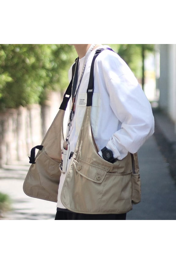 Men Vests Fashion Casual Big Pocket Hip Hop Streetwear Japanese Harajuku Y2K Top