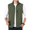 thumbnail image 1 of Men Vests Lightweight Golf Vest Windproof Sleeveless Casual Jacket Outerwear for Travel Sport Pocket, 1 of 8