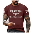 thumbnail image 1 of Men Veteran Printed Round Neck Short Sleeved T Shirt Casual Comfortable Business Short Sleeved T Shirt Band T Shirts T Shirts for Men Tall Men Running Shirt T Shirt with Pocket for Men Lightweight T, 1 of 4