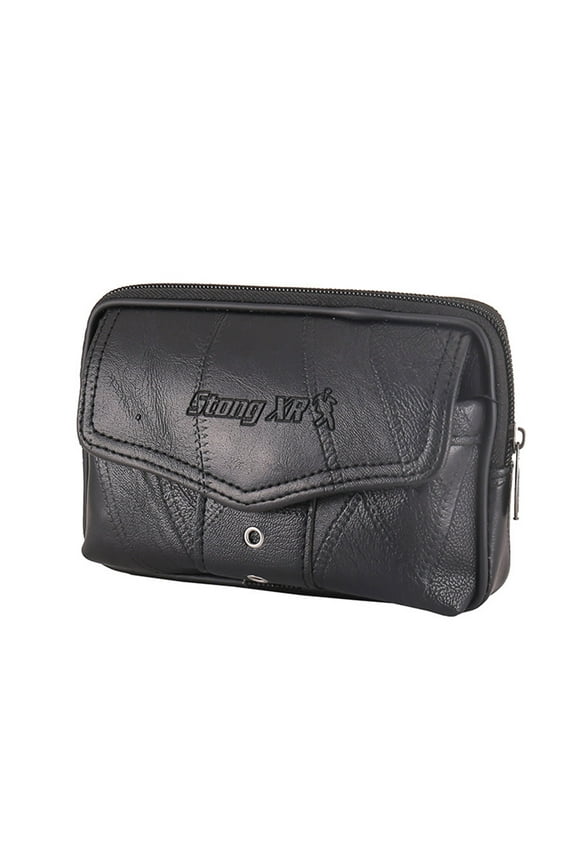 Men Vintage Leather Waist Bag Phone Pouch Sport Belt Hip Belt Loop Holster Wallet Carry Case Purse