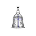thumbnail image 1 of Men Vintage Punk Style Wing Design 3D Design Motorcycle Guardian Bell Evil Spirit Trap Bell Biker Good Luck Charm Cross Pendant Bell BLUE, 1 of 8
