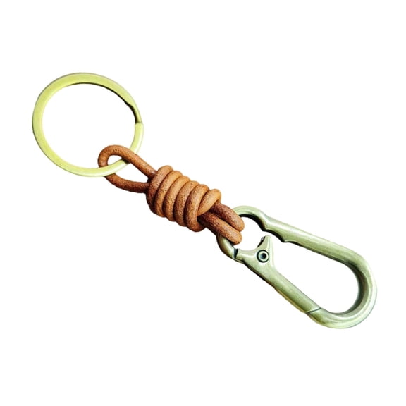 Men Vintage1eatherKeychain Stylish Key Accessory Metal Rings Key Holder