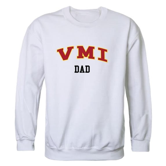 Men Virginia Military Institute Keydets Dad Crewneck Fleece, White - 2XL