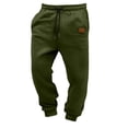 thumbnail image 1 of Men Waffle Jogger Pants Drawstring Elastic Waist Sweatpants with Pocket,Casual Comfy Home Outdoor or Sports Daily Wear,Green,XXL, 1 of 9