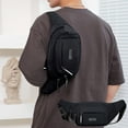 thumbnail image 1 of Men Waist Bag Multifunction Belt Phone Pouch, Waterproof Crossbody Sling Bag with Multiple Compartments, Wear Resistant Work Travel Waist Pack for Daily Outdoor Activities, 1 of 6