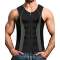thumbnail image 1 of Men Waist Trainer Compression Vest Hot Neoprene Sauna Suit Corset Body Shaper Zipper Tank Top Abs Abdomen Workout Shirt, 1 of 7