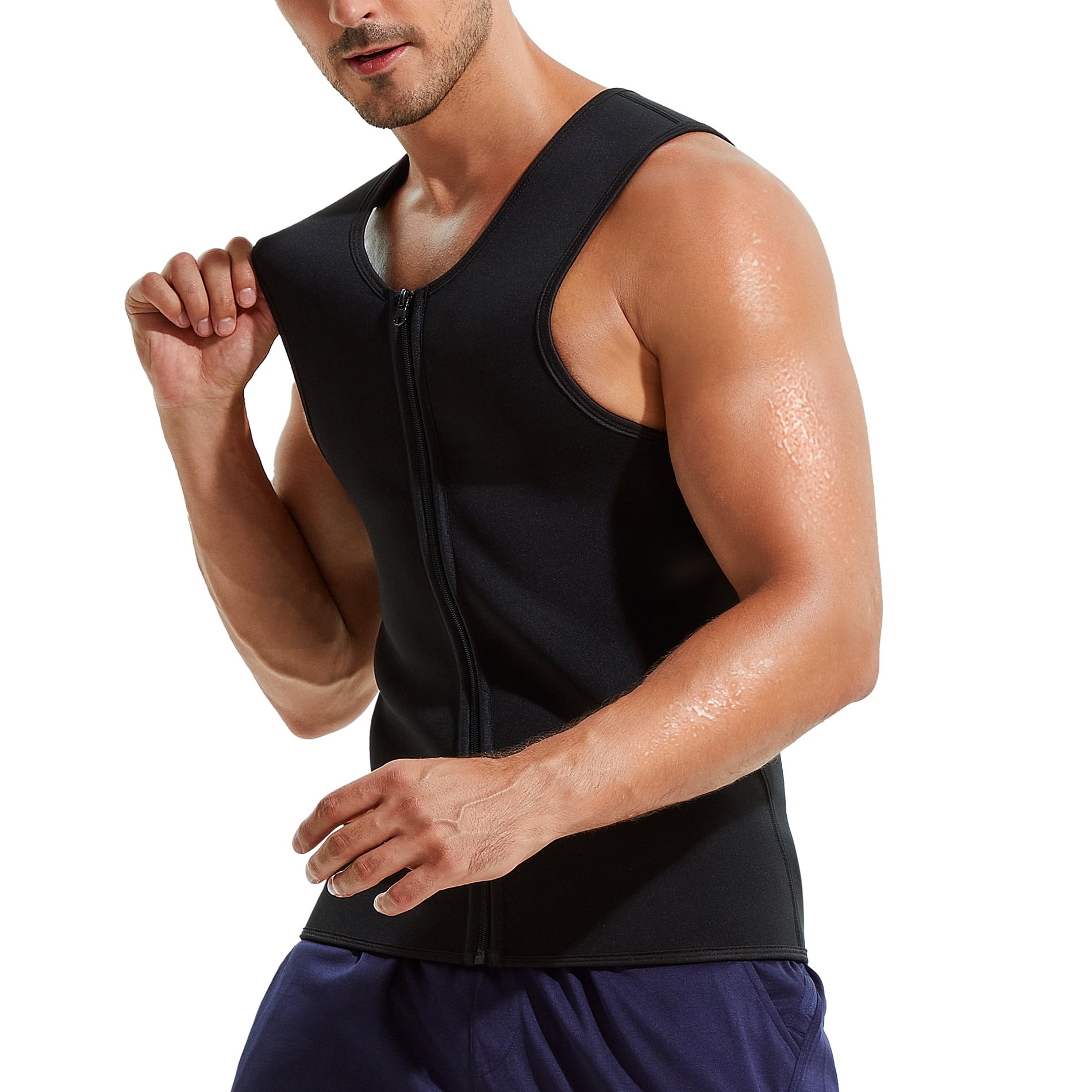 Male Waist Trainer Workout Waist Corset Vest Man Lumbar Shapewear Shirt, xL