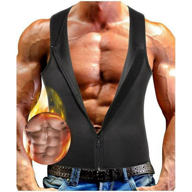 Neoprene Sweat Corset Vest for Men Waist Trainer Workout Body Shaper Sauna  Suit