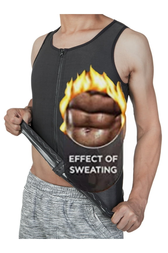 Men Waist Trainer Vest Neoprene Corset Body Shaper Zipper Sauna Sweat Suit TaLELINTA Top Workout Shirt for Weight Loss