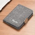 thumbnail image 1 of Men Wallet Slim Credit Card Cash Reciept Photo Holder Slots Pocket Wallet RFID Blocking Bifold Canvas Purse LightGrey, 1 of 5
