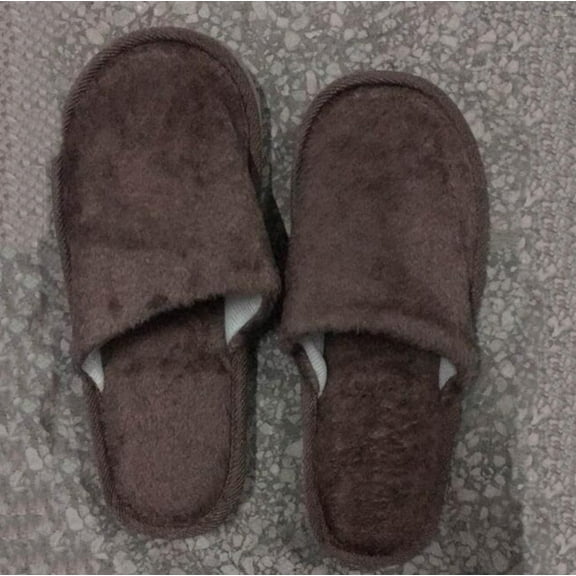 Men Warm Home Plush Scuff Mens Slippers Soft Slippers indoors Anti-Slip Slippers for Men indoor Outdoor Winter Floor Bedroom Shoes 9-9.5