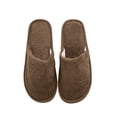 thumbnail image 1 of Men Warm Home Plush Soft Slippers Indoors Winter Floor Bedroom Shoes Washable Reusable House Slippers Comfortable Casual Coffee 42-43, 1 of 7