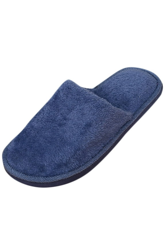 Men Warm Home Plush Soft Slippers Indoors Anti-slip Winter Floor Bedroom Shoes