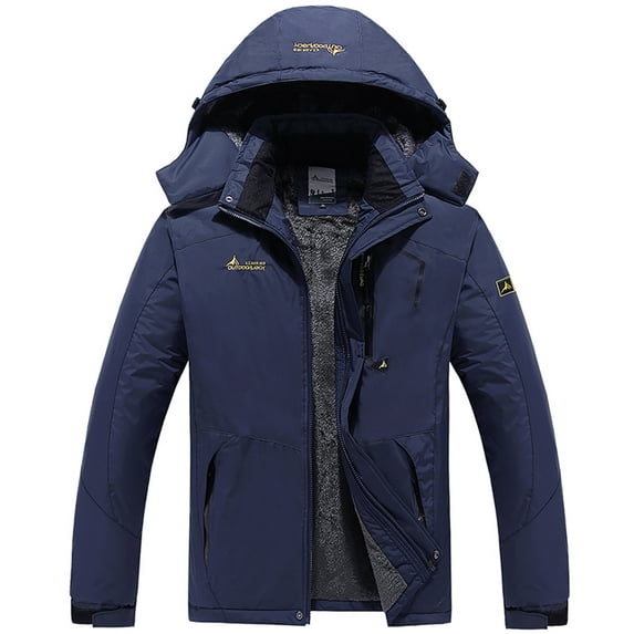 Men Warm Waterproof Windbreaker Hooded Raincoat Snowboarding Jackets