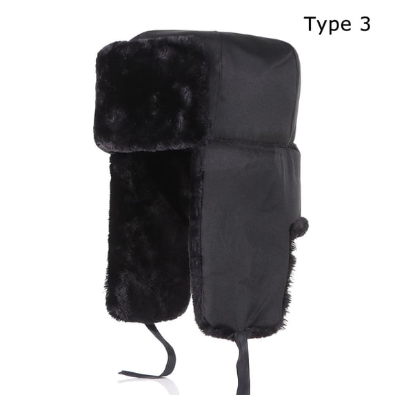 Men Warm Winter Bonnet Thick Plush Snow Caps Russian Ushanka Fur Ski Hat Trapper Bomber Hats 3
