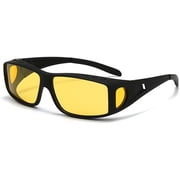 Men Warp Around Polarized Sport Sunglasses UV400 Curved Wind-Deflecting Sunglasses for Outdoor Activities