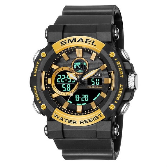Men Watch Smael Sport Watches Waterproof Stopwatch Alarm Clock Led Light Quartz Digital Wristwatches 8048 Men's Watches Military - Quartz Wristwatches