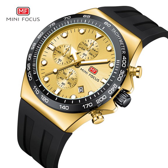 Men Watches Business Casual Wrist Watch (Chronograph/Waterproof/Luminous/Calendar) Silicon Band Fashion Watches for Men…