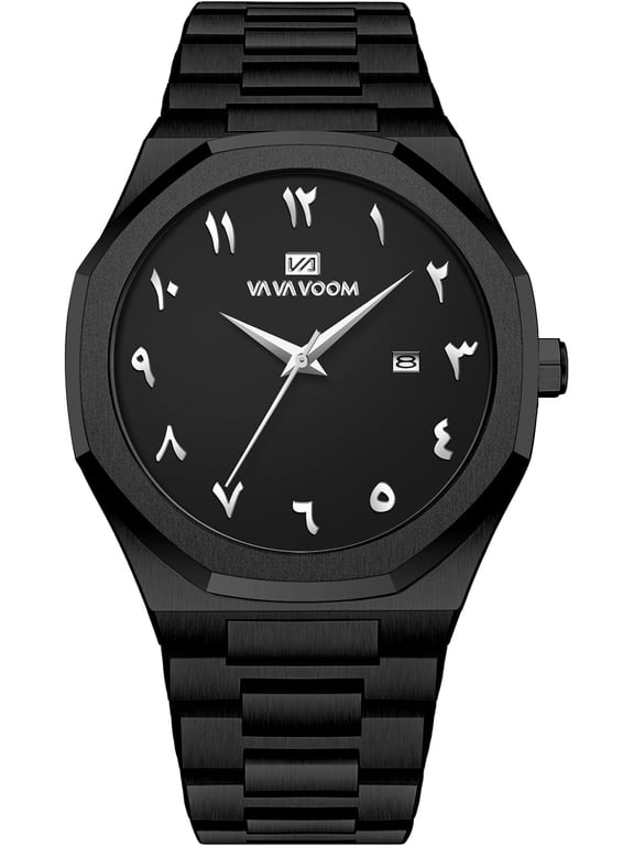 Men Watches Fashion Middle Eastern Arabic Numerals Men’s Watch Minimalist Stainless Steel Waterproof Business Wristwatch Luxury Analog Dress Watches