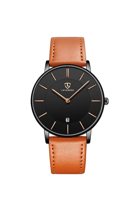 Men Watches Fashion Minimalist Quartz Watch for Men Analog Waterproof Watches with Leather Strap Gift for Man
