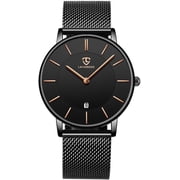 Watches for Man Ultra-Thin Men s Quartz Watch with Large Minimalist Dial,Date Window ,Stainless Steel Band,Gift for Man Fathers Day gift