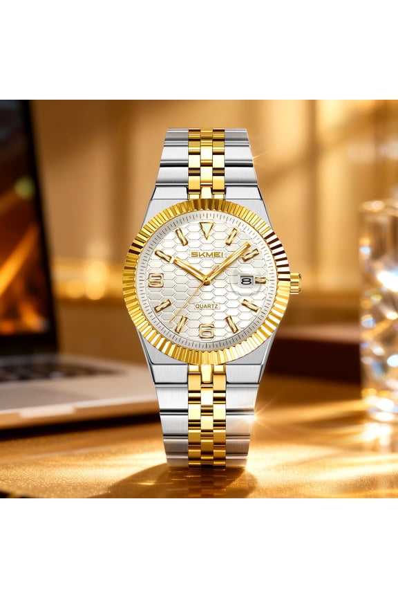 Men Watches,Quartz Analog Watch Stainless Steel Bracelet with Date Window Luminous Designer,Classic Quartz Business Men's Watches