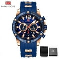 thumbnail image 1 of Men Watches Quartz Waterproof Sport Wristwatches Red Silicone Strap, 1 of 6