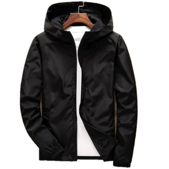 Men Waterproof Jacket Hooded Coat Outwear Lightweight Windbreaker Breathable
