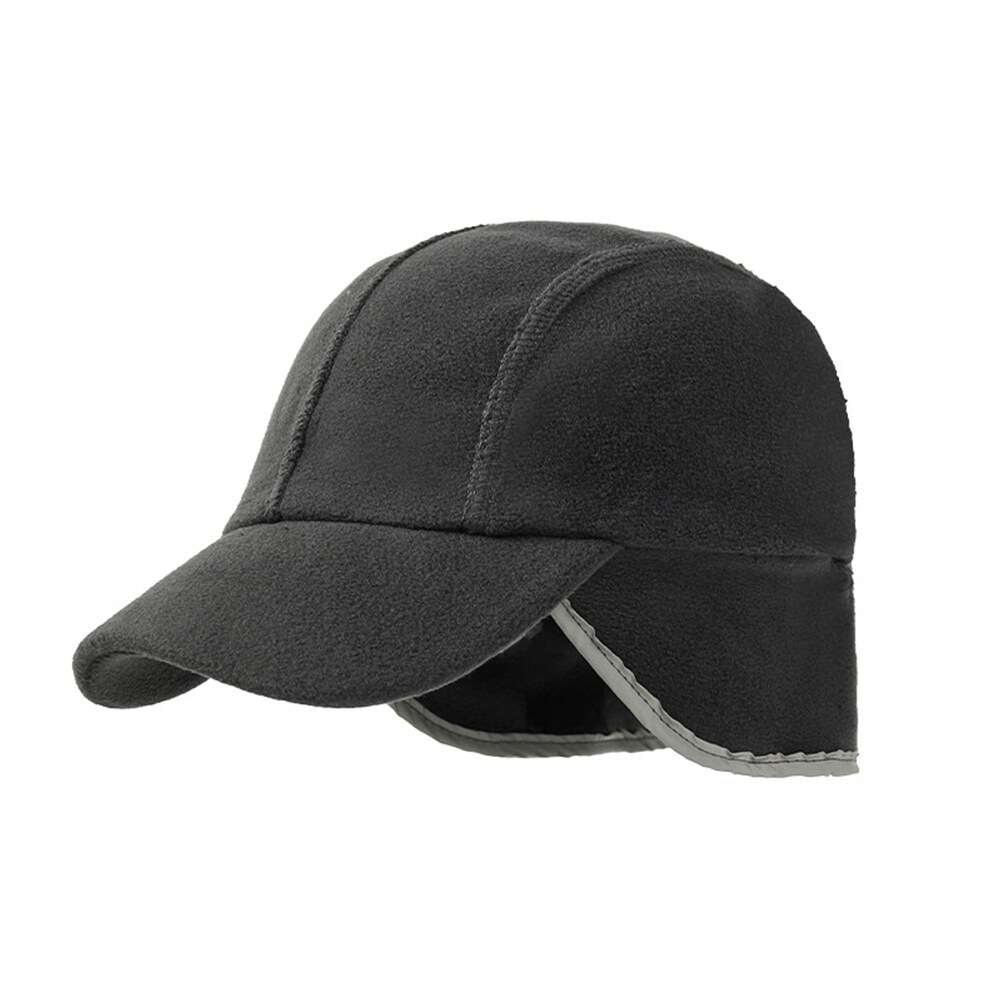 Men Waterproof Winter Visor Hat Warm Fleece Baseball Cap with Ear Flaps