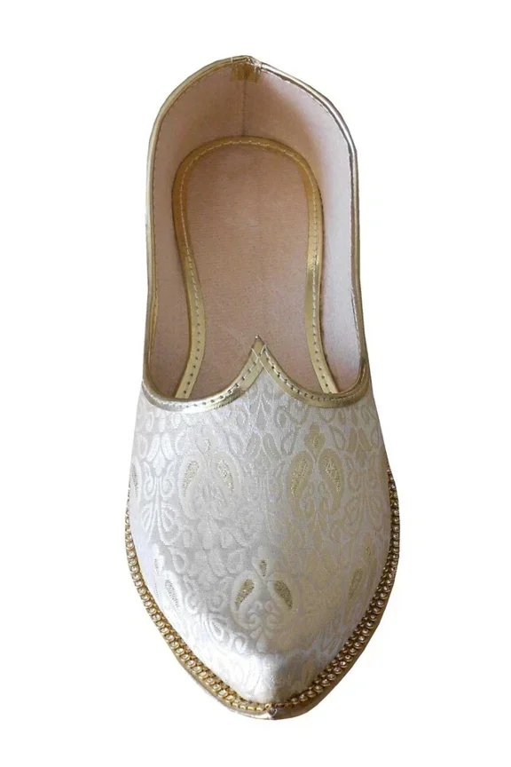 Men Wedding Shoes Indian Handmade Jutties Mojaries Flip-Flops Flats Khussa US 6