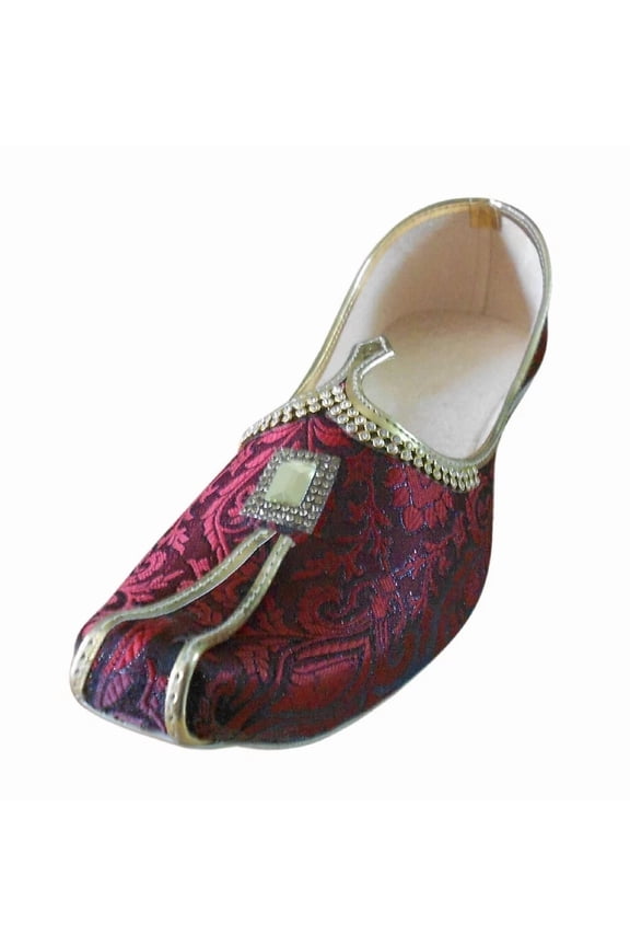 Men Wedding Shoes Indian Handmade Traditional Jutties Mojaries Flat Khussa US 11