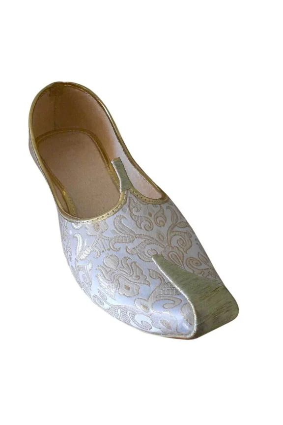Men Wedding Shoes Leather Jutties Indian Handmade Ballet Mojaries Khussa US 6
