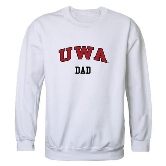Men West Alabama Tigers Dad Crewneck Fleece, White - 2XL