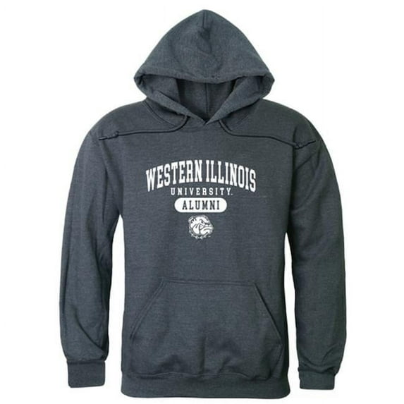 Men Western Illinois Leathernecks Alumni Hoodie, Heather Charcoal - Extra Large